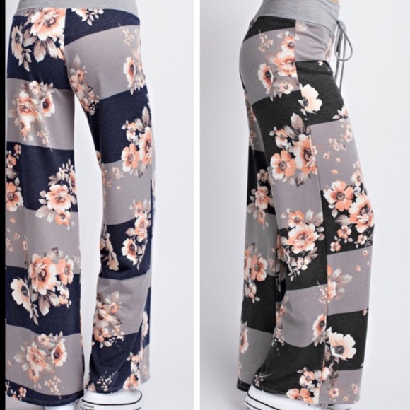 Pants - NWOT FLORAL WIDE LEG CUT LOUNGE PANTS